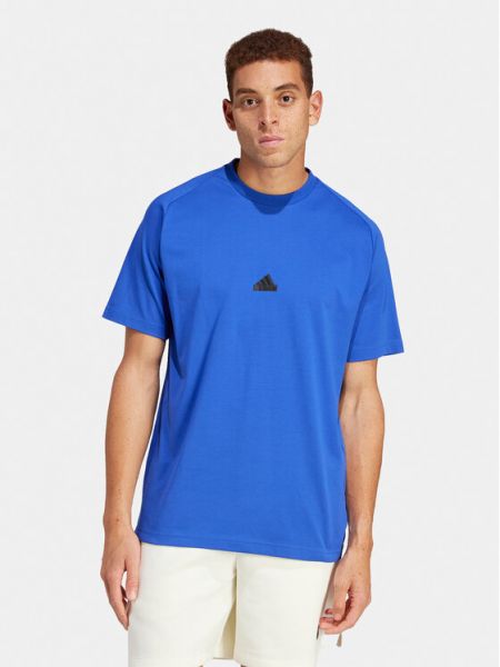 Relaxed тениска Adidas синьо