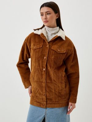Утепленная демисезонная куртка Whitney коричневая