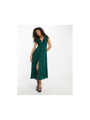Платье миди на пуговицах Asos зеленое