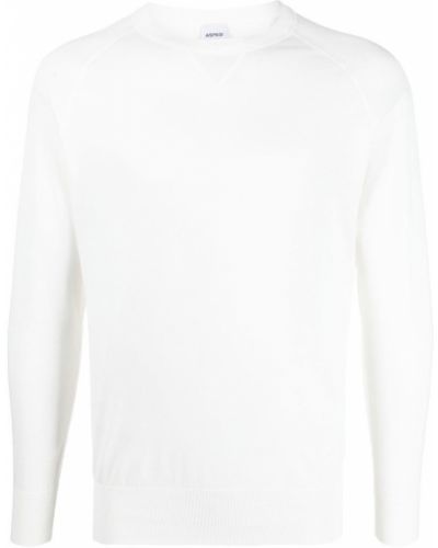 Пуловер с кръгло деколте Aspesi бяло