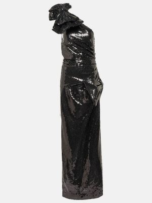 Vestido largo con lentejuelas Nina Ricci negro