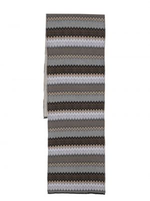 Fular de lână tricotate Missoni gri