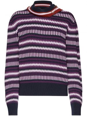 Плетен пуловер Ferragamo черно