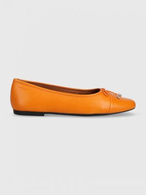 Bőr balerina cipők Vagabond narancsszínű