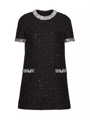 Твидовое платье мини с вышивкой Valentino Garavani