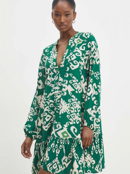 Sukienka mini oversize Answear Lab zielona