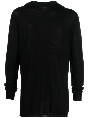 Vilnonis džemperis su gobtuvu Rick Owens juoda