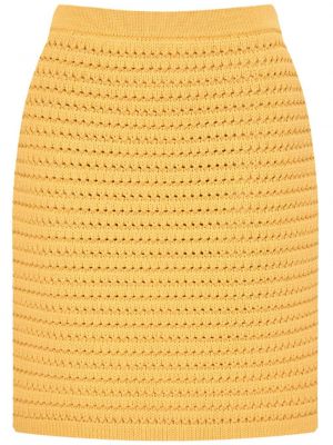 Pamučna mini suknja 12 Storeez žuta