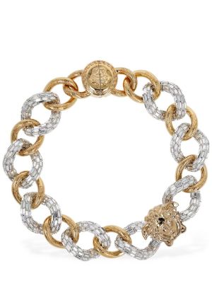 Krištáľový chunky náhrdelník Versace zlatá