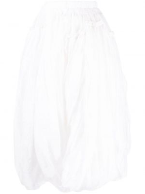Drapovaný midi sukňa Comme Des Garçons Tao biela
