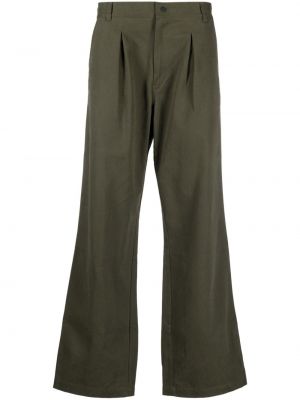 Pantaloni di cotone baggy plissettati Gr10k verde