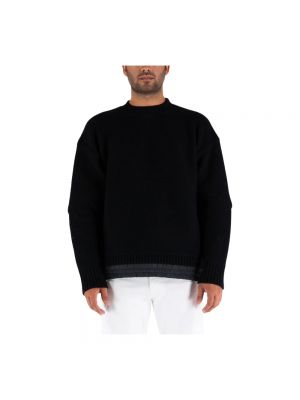 Sweter z okrągłym dekoltem Sacai czarny
