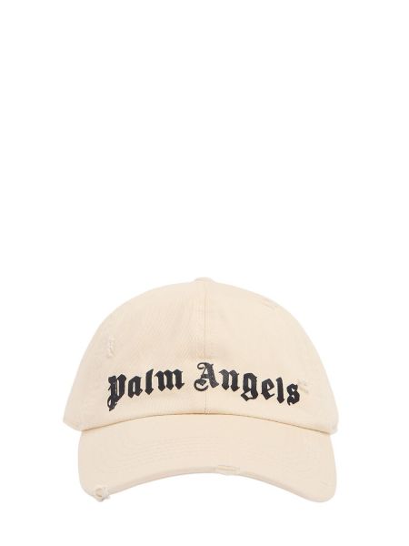 Cappello di cotone Palm Angels bianco