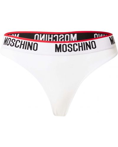 Moschino Underwear Tangá  biela / čierna / červená