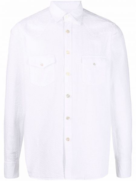 Camisa con bolsillos Tintoria Mattei blanco