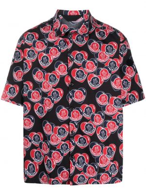 Kokvilnas krekls ar apdruku ar sirsniņām Moncler