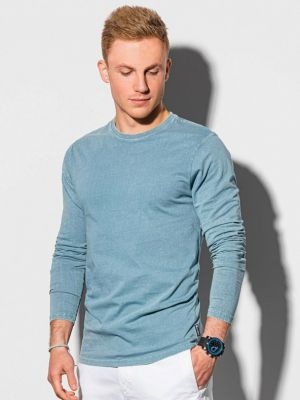 Hosszú ujjú póló Ombre Clothing kék