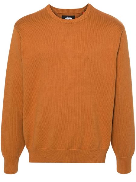 Pamučni džemper Stüssy narančasta
