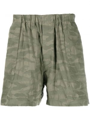 Shorts de sport à imprimé à imprimé camouflage Mackintosh vert