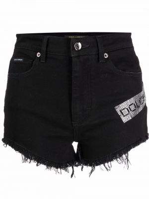 Pantalones cortos de cristal Dolce & Gabbana negro
