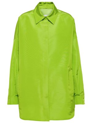 Svilena srajca Valentino zelena