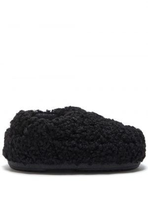 Domáce papuče s kožušinou Moon Boot čierna