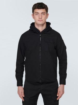 Pamučna hoodie s kapuljačom s patentnim zatvaračem C.p. Company crna