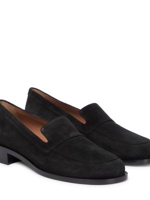 Pantofi loafer din piele de căprioară The Row negru