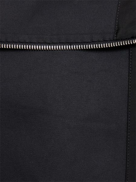 Βαμβακερός μπουφάν με φερμουάρ Jil Sander μαύρο