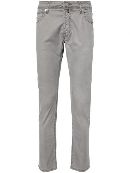 Pantalon droit taille basse slim Incotex gris