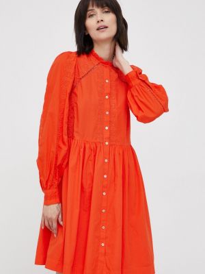 Y.A.S pamut ruha narancssárga, mini, harang alakú Yas