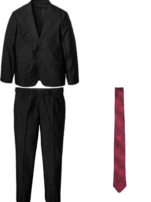 Öltöny (3-részes szett): zakó, nadrág, nyakkendő Bonprix - Fekete