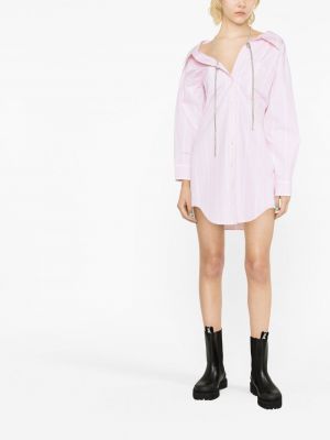 Hemdkleid mit kristallen Alexander Wang pink