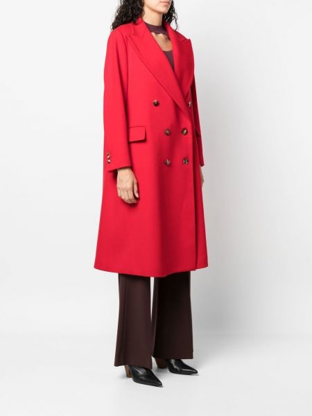 Vlněný kabát Alberto Biani červený