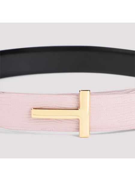 Cinturón de cuero Tom Ford rosa