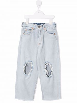 Jeans med sliten för tjejer Mm6 Maison Margiela Kids blå