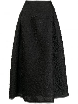 Καπιτονέ φούστα ζακάρ Shiatzy Chen μαύρο
