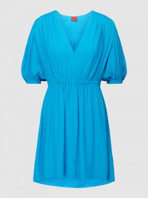 Sukienka mini z dekoltem w serek Hugo niebieska