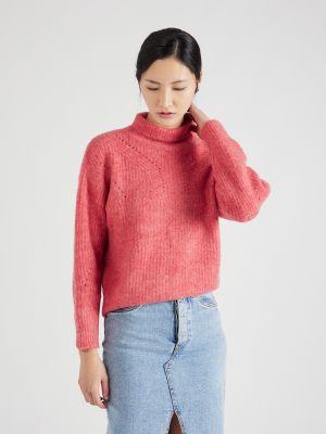 Меланжов пуловер Soaked In Luxury червено