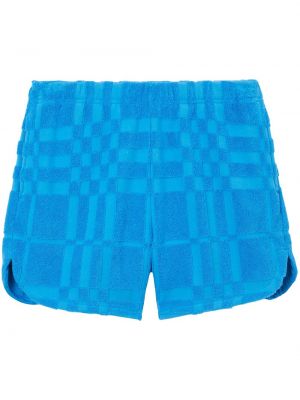 Shorts de sport en coton Burberry bleu