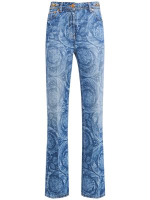Proste jeansy Versace niebieskie
