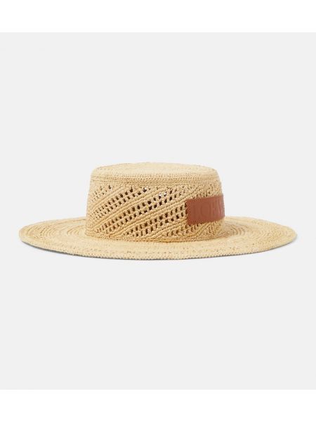 Sombrero de cuero Loewe beige