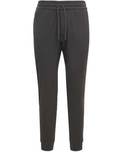 Bavlnené teplákové nohavice modalové Tom Ford čierna