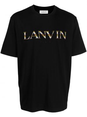 Тениска бродирана Lanvin черно