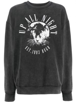 Sweatshirt mit print mit rundem ausschnitt Hugo grau