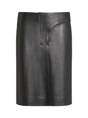 Kožená sukňa Jacquemus čierna