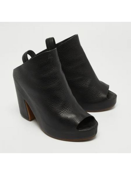 Sandalias de cuero retro Balenciaga Vintage negro