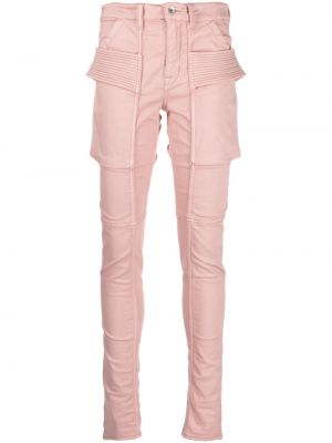 Skinny džíny Rick Owens růžové