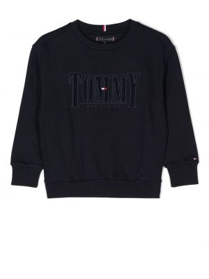 Hoodie med broderi för tjejer Tommy Hilfiger Junior blå