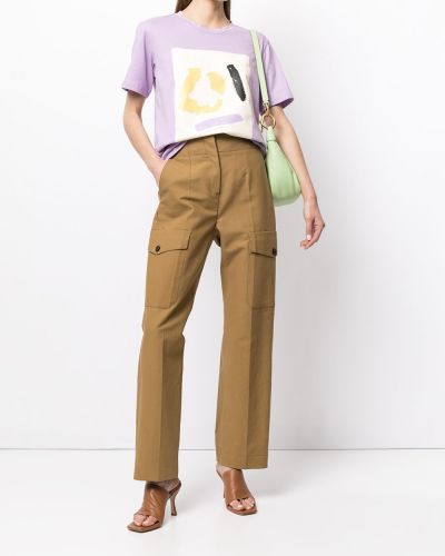 Camiseta con estampado con estampado abstracto Rejina Pyo violeta